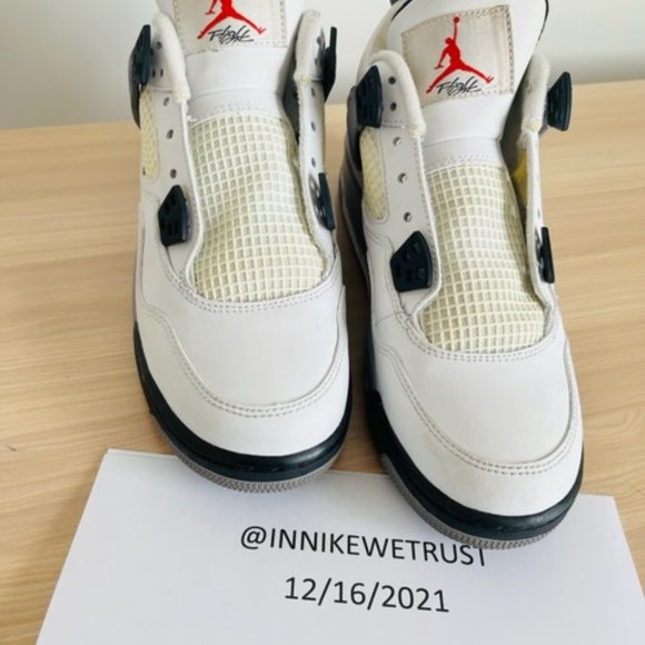 SOLD** - NIKE AIR JORDAN IV 4 WHITE CEMENT 6.5Y GS - Picture 8 of 10